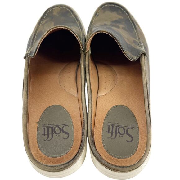 SOFFT Somers III Slide Slip On Sneaker Camo Leather Mule Size 8.5 - Picture 7 of 11